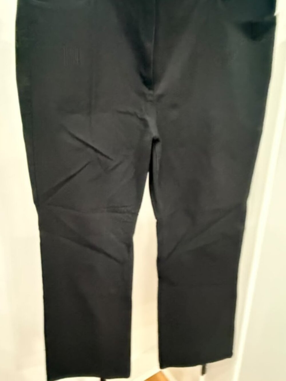Theory Womens Black Stretch Twill Straight Leg Work Trousers Size 8
